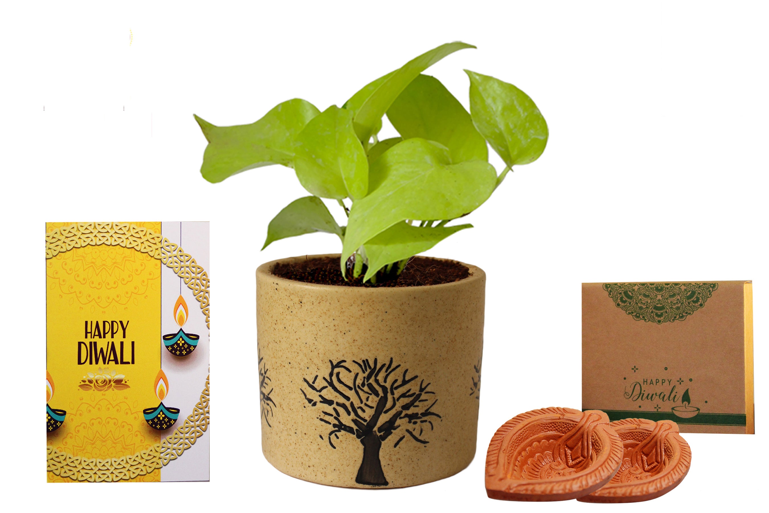 Rubber RECYCLED Hand-Painted Plant Pots - 1224 C